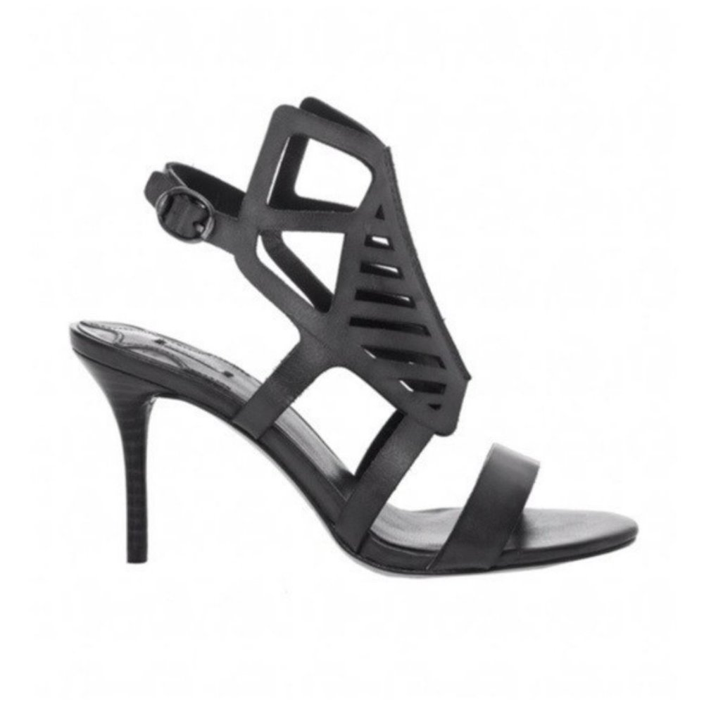 Max Studio Leon Max Black Stiletto Heel Sandals (size 9)